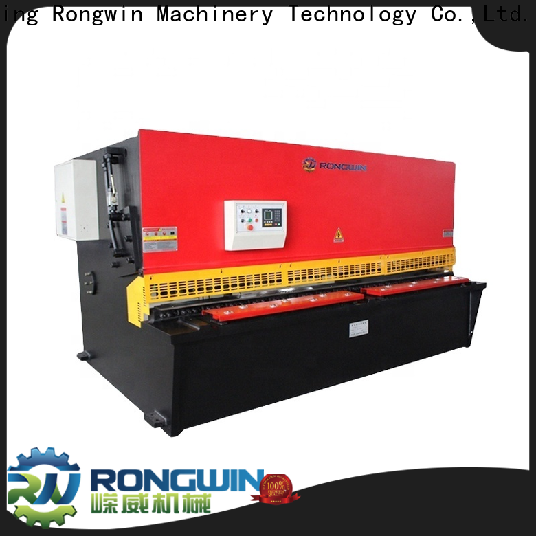 Rongwin durable hydraulic guillotine shearing machine factory for shipbuilding
