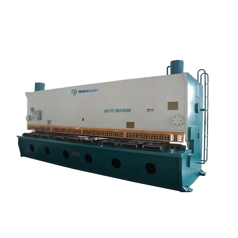 China Supplier RONGWIN 6mm x 3200mm Hydraulic Guillotine Shearing Steel Plate Cutting Machinery Steel Plate Shear